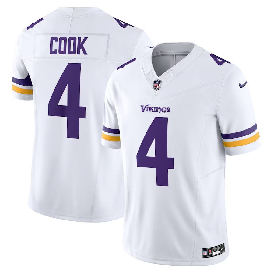 Men Minnesota Vikings #4 Dalvin Cook Nike White Vapor F.U.S.E. Limited NFL Jersey